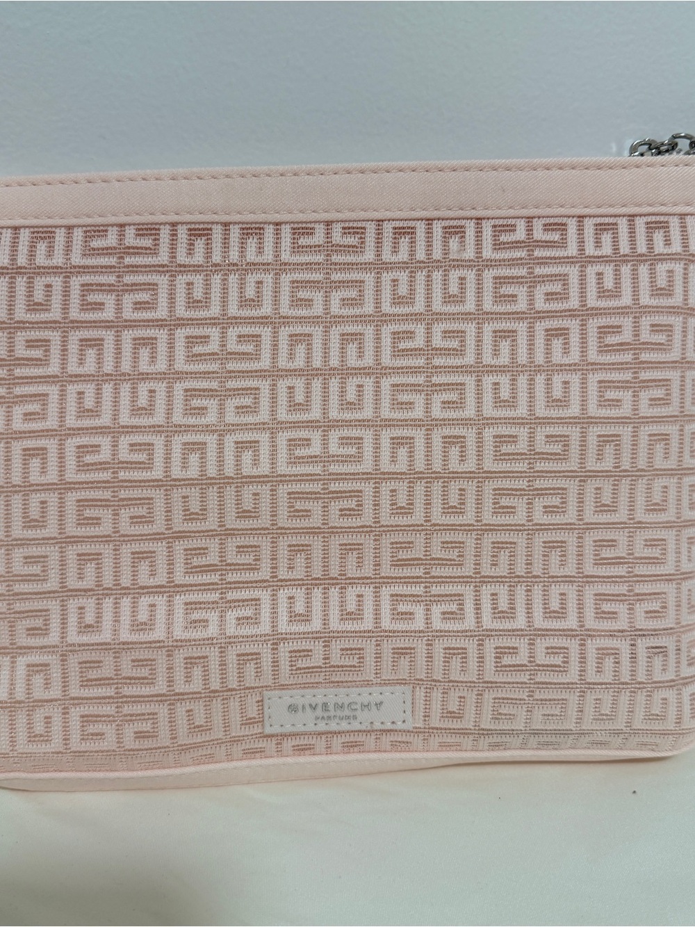 Givenchy Pale Pink Monogram Canvas Wristlet Clutch